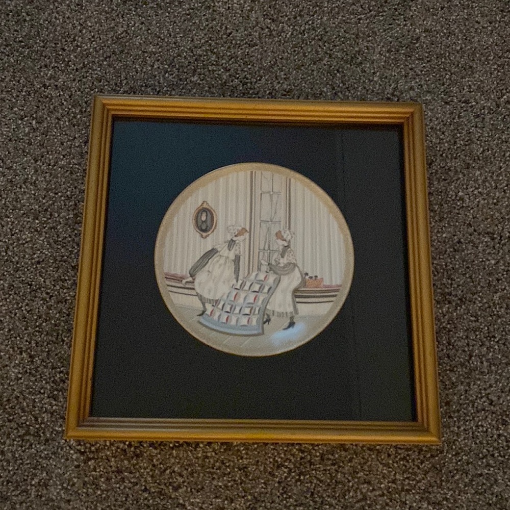 P. Buckley Moss Framed plate